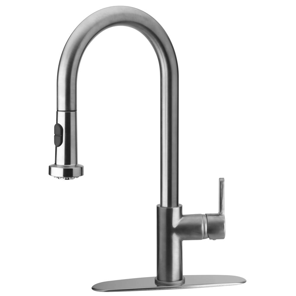 Latoscana Elix single handle pull-down spray kitchen faucet in Chrome