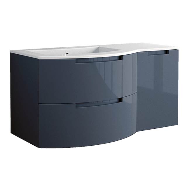 Latoscana Oasi 43'' Vanity With Right Side Cabinet In Blue Distante