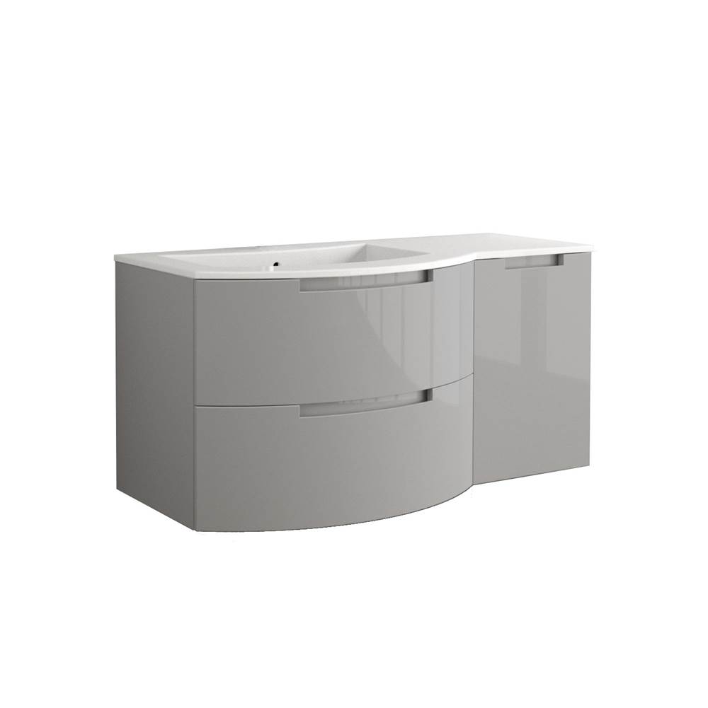 Latoscana Oasi 43'' Vanity With Right Side Cabinet In Grey