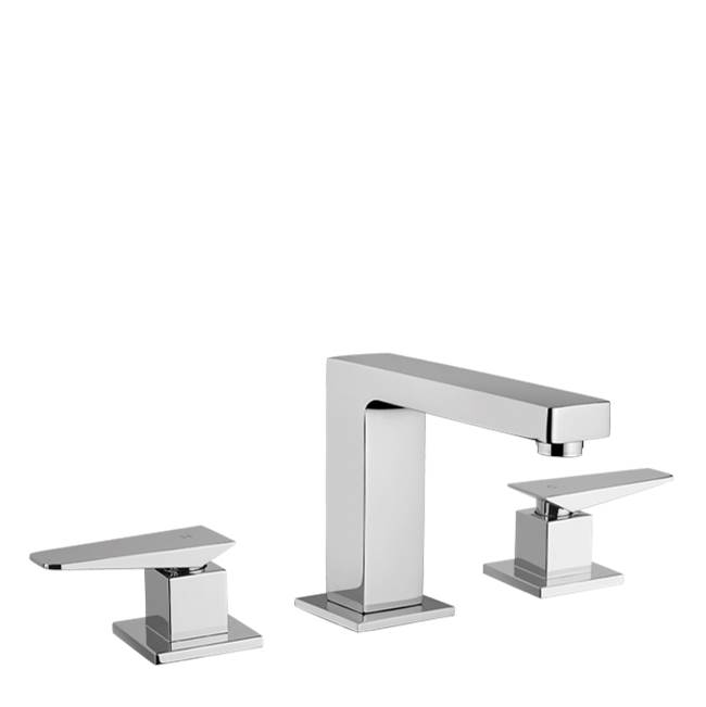 Latoscana Quadro widespread lavatory faucet with lever handles in Chrome