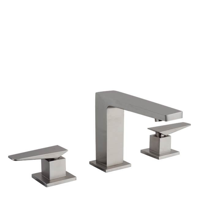 Latoscana Quadro widespread lavatory faucet with lever handles in Brushed Nickel