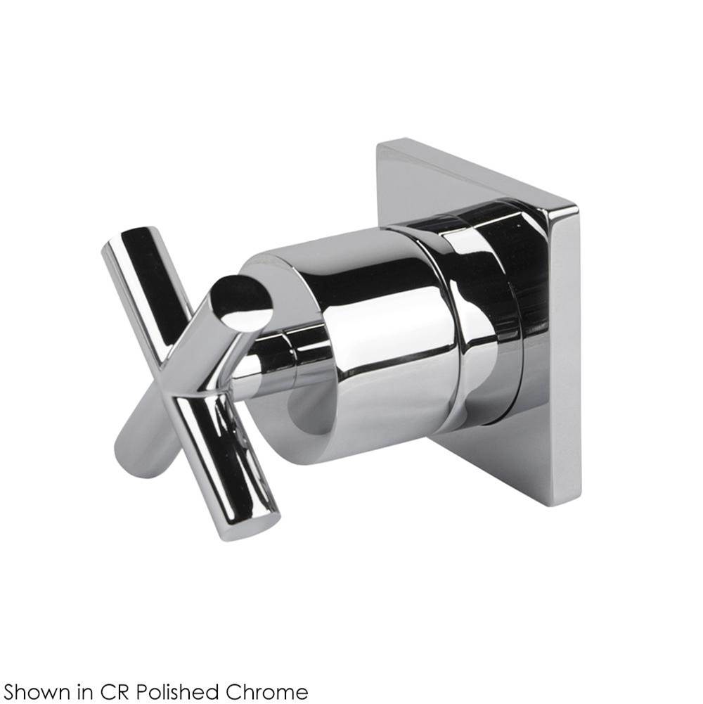 Lacava TRIM ONLY - 2-Way diverter valve GPM 10 (43.5 PSI) with rectangular back plate and cross handle