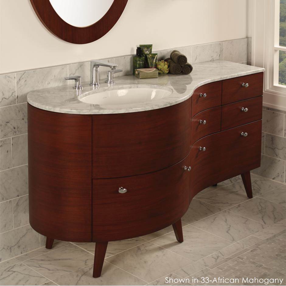 Lacava Free-standing under-counter vanity for one Bathroom Sink on the left