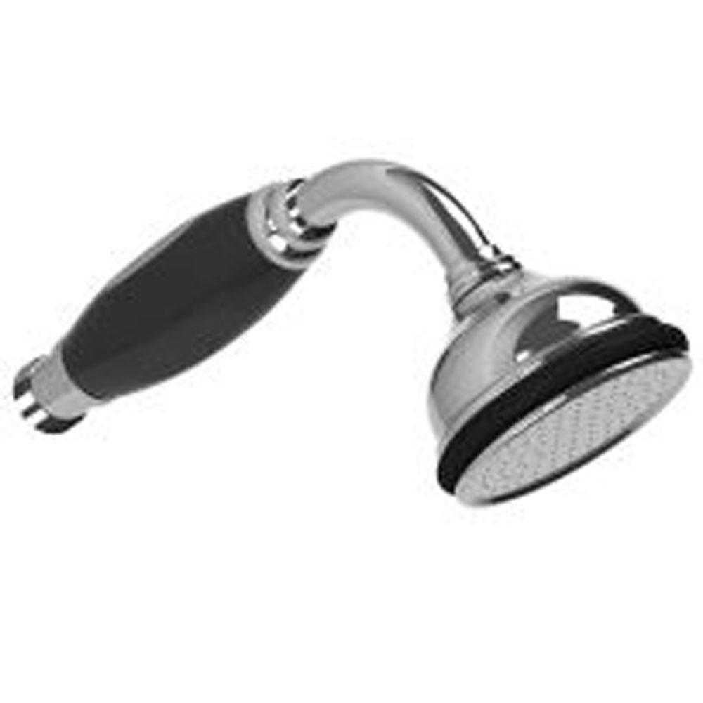 Lefroy Brooks Classic Black 2 1/2'' Apron Rose Hand Shower, Silver Nickel