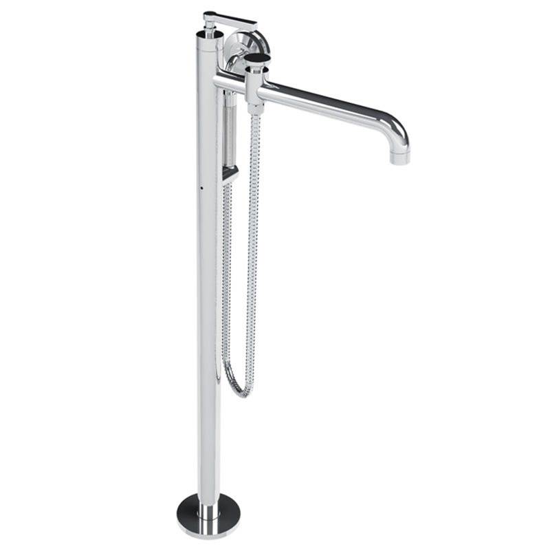 Lefroy Brooks Fleetwood Lever Single-Leg Bath/Shower Mixer With Metal Hand Shower Trim To Suit R1-4210 Rough,Polished Chrome
