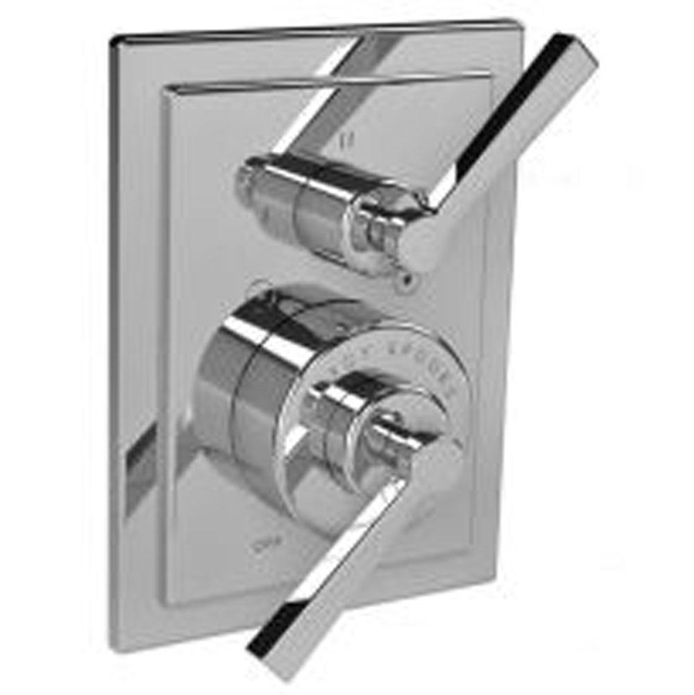 Lefroy Brooks Mackintosh Lever Pressure Balance Trim With Integrated Three-Way Diverter Trim To Suit M1-4102 Rough, Silver Nickel