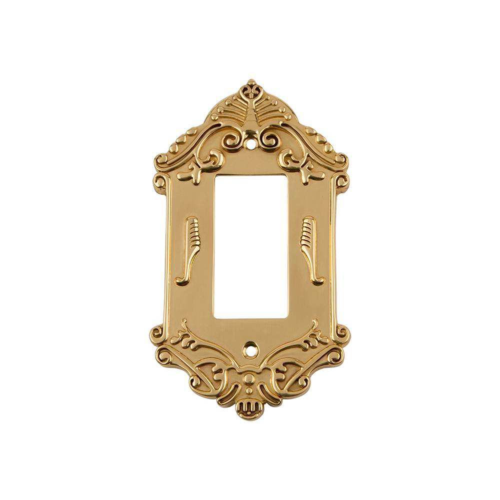 Nostalgic Warehouse Nostalgic Warehouse Victorian Switch Plate with Single Rocker in Unlacquered Brass