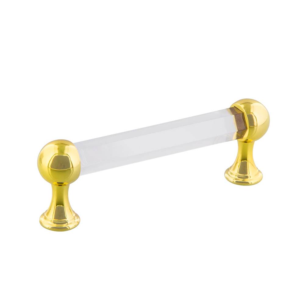 Nostalgic Warehouse Nostalgic Warehouse Crystal Handle Pull 3.75'' On Center in Polished Brass