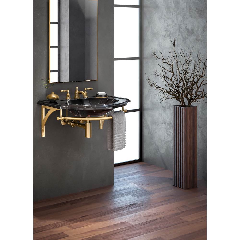 Palmer Industries Wall Mount Sys Regency in Polished Brass Un-Lacquered