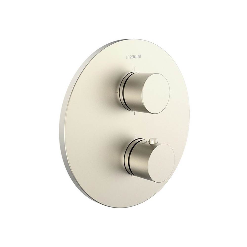 In2aqua Urban Thermostatic Valve Trim Kit With Volume Control And Manual Diverter, Brushed Nickel