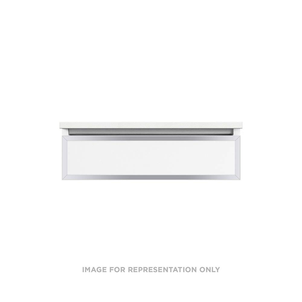Robern Profiles Framed Vanity, 30'' x 7-1/2'' x 21'', Tinted Gray Mirror, Chrome Frame, Tip Out Drawer, Selectable Night Light,