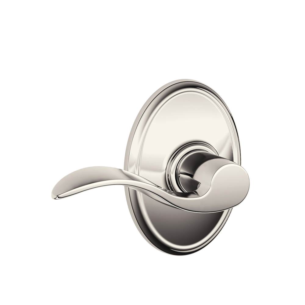 Schlage Accent Lever with Wakefield Trim Hall and Closet Lock in Polished Nickel