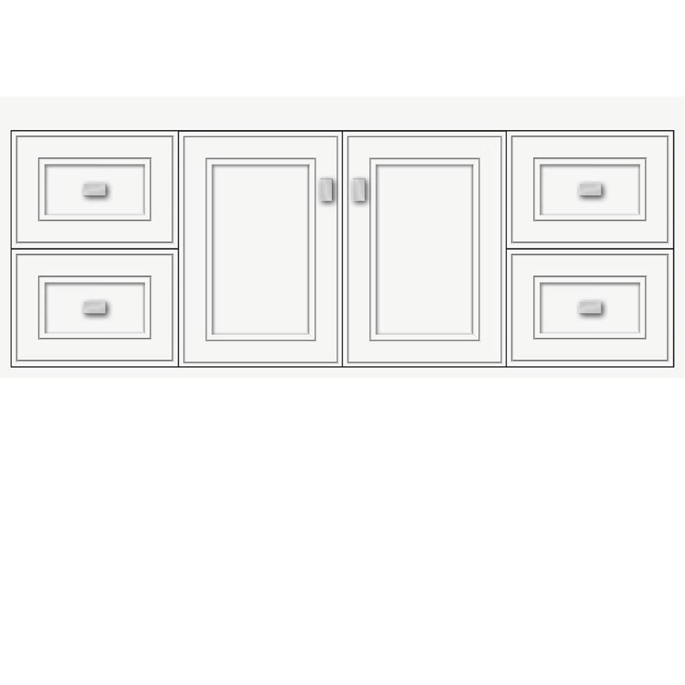 Strasser Woodenworks 48 X 21 X 19.75 Sodo Inset Wall Mount Vanity Deco Miter Sat White Sb