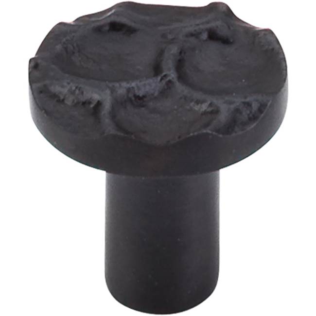 Top Knobs Cobblestone Round Knob 1 1/8 Inch Coal Black