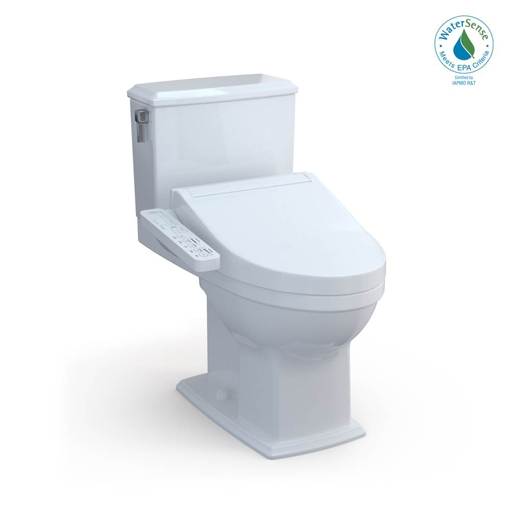 TOTO Toto® Washlet®+ Connelly® Two-Piece Elongated Dual Flush 1.28 And 0.9 Gpf Toilet And Washlet C2 Bidet Seat, Cotton White