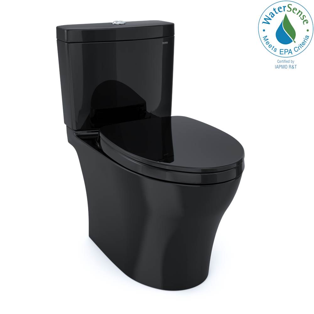 TOTO Toto® Aquia® Iv Two-Piece Elongated Dual Flush 1.28 And 0.9 Gpf Universal Height Toilet, Washlet®+ Ready, Ebony