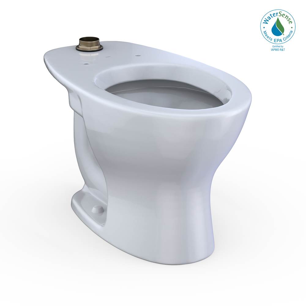 TOTO TORNADO FLUSH® Commercial Flushometer Floor-Mounted Universal Height Toilet with CEFIONTECT, Elongated,  Cotton White