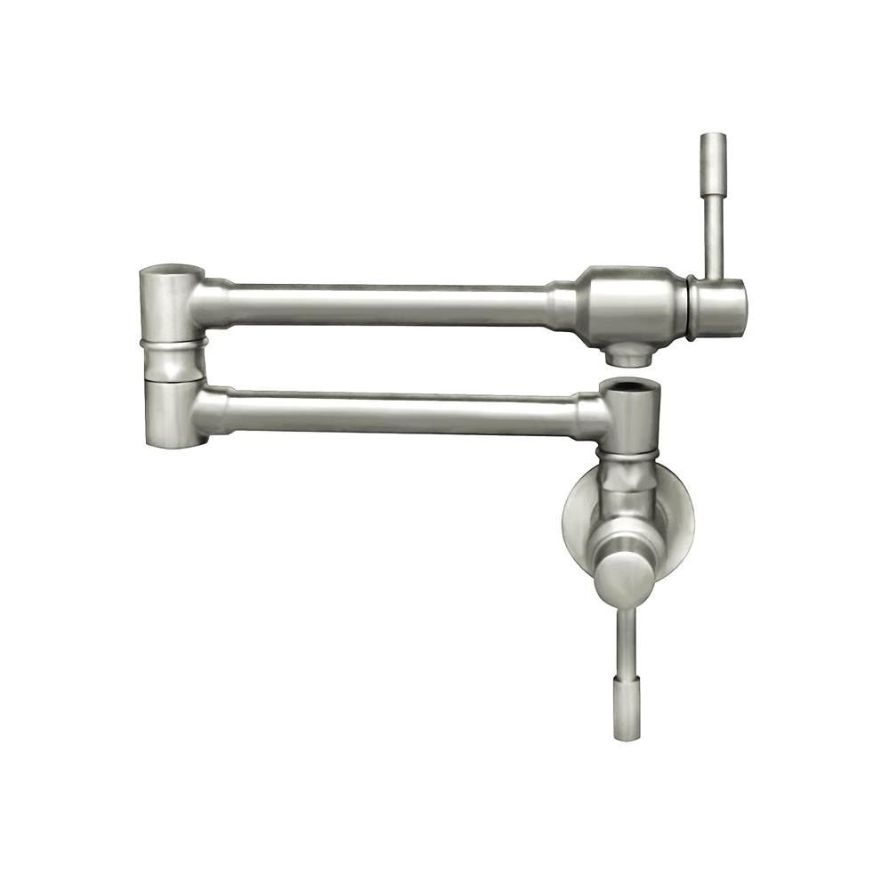 Whitehaus Collection Waterhaus Lead Free, Solid Stainless Steel Wall Mount Pot Filler