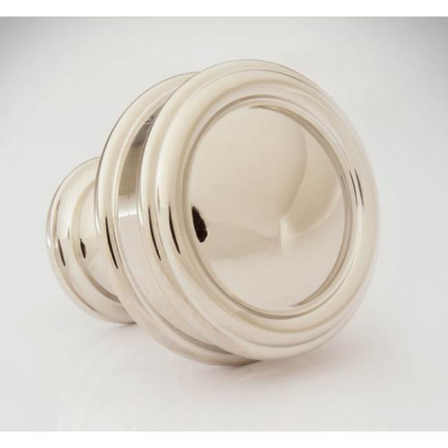 Water Street Brass Port Royal 1-1/4'' Double Band Knob - Hammered - Polished Chrome