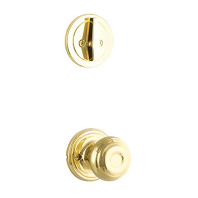 Yale Expressions Yale Maguire Single Cylinder Interior Trim Pack with Lewiston Knob, Polished Brass