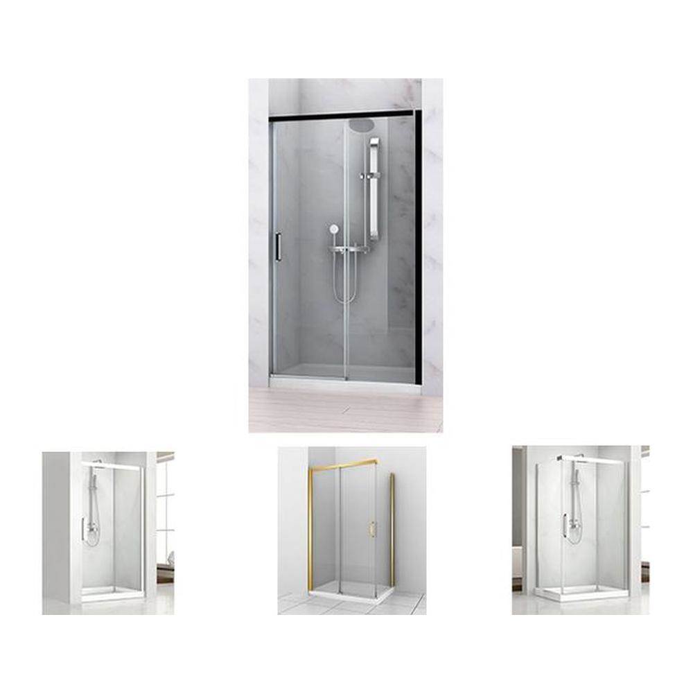 Zitta Versa 48 Gold Clear Straight Shower Door